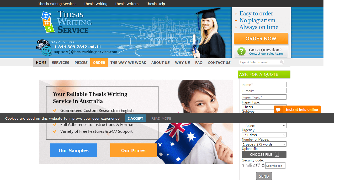 australia.thesiswritingservice.com Review