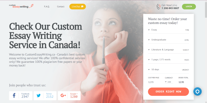 customessaywriting.ca Review