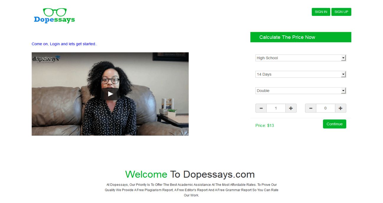 dopessays.com Review