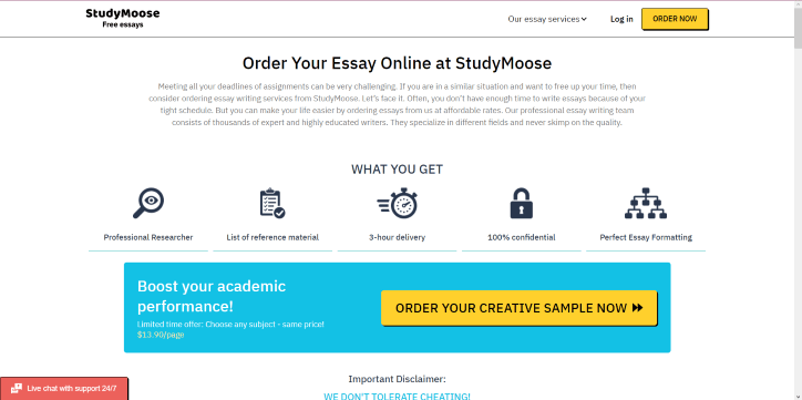 essays.studymoose.com Review
